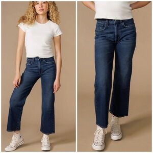 NWT Edwin Marli Wide Leg Ankle Jeans Dark Wash Blue Size 29